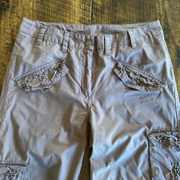Newport News | Vintage Y2K Studded & Embroidered Cargo Pants, Size 6 - Picture 4 of 9